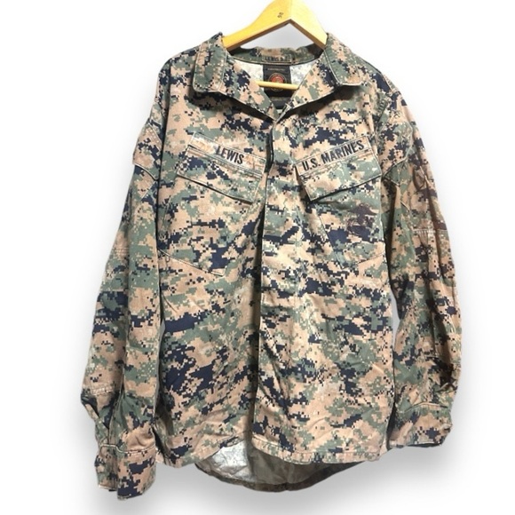 U.S. Marine Corps USMC MARPAT Digital Combat Jacket Woodland Size Medium Regular - Picture 1 of 16